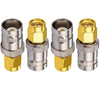 BNC Female to SMA Male Coax Adapter - Pack - 4