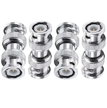 BNC Male to BNC Male RF Coaxial Connector Adapter (Pack of 4)
