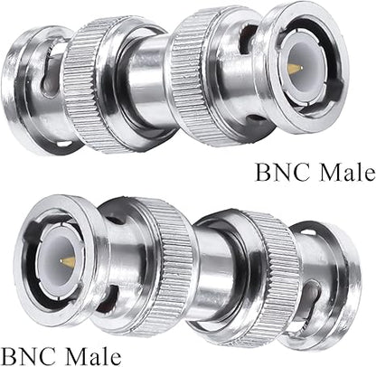 BNC Male to BNC Male RF Coaxial Connector Adapter (Pack of 2)