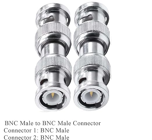 BNC Male to BNC Male RF Coaxial Connector Adapter (Pack of 4)
