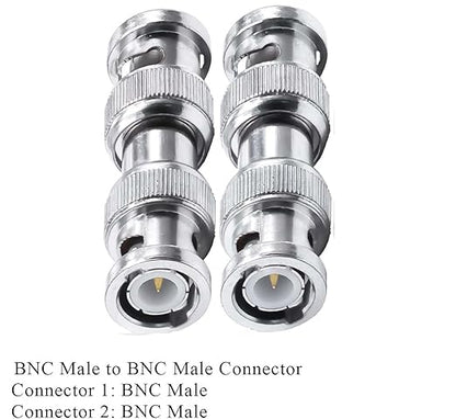 BNC Male to BNC Male RF Coaxial Connector Adapter (Pack of 4)