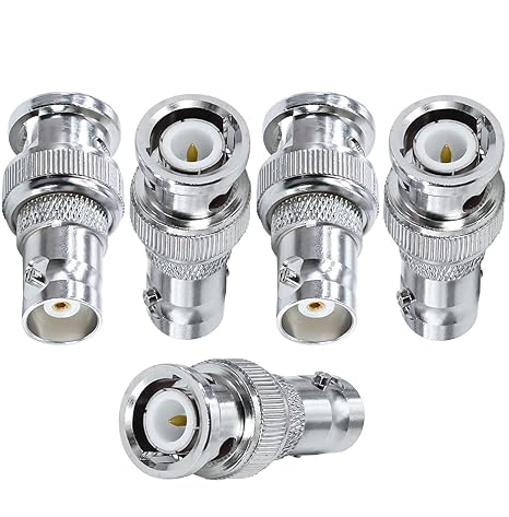 BNC Male to BNC Female RF Coaxial Connector Adapter (Pack of 5)