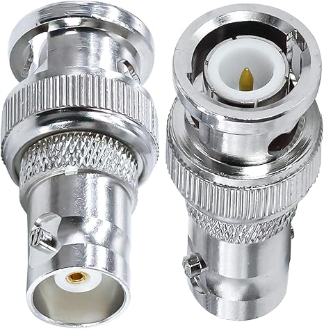 BNC Male to BNC Female RF Coaxial Connector Adapter (Pack of 2)