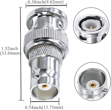 BNC Male to BNC Female RF Coax Adapter - Pack - 1