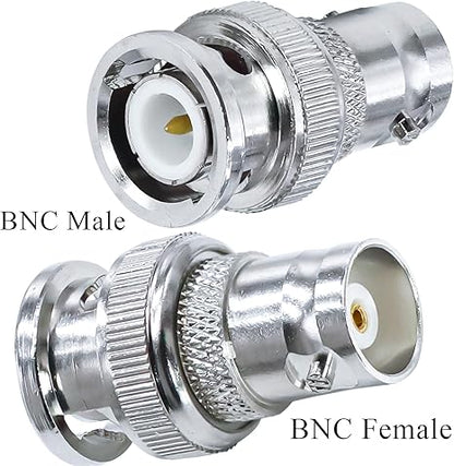 BNC Male to BNC Female RF Coaxial Connector Adapter (Pack of 4)