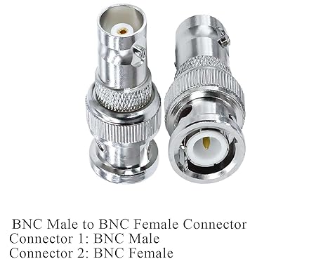 BNC Male to BNC Female RF Coaxial Connector Adapter (Pack of 3)