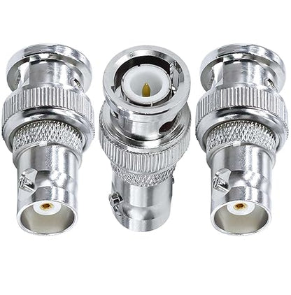 BNC Male to BNC Female RF Coaxial Connector Adapter (Pack of 3)