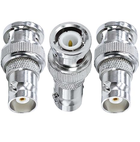 BNC Male to BNC Female RF Coaxial Connector Adapter (Pack of 3)