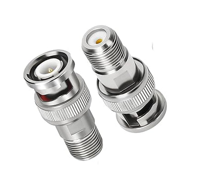 BNC Male to F-Type Female RF Adapter (Pack of 2)