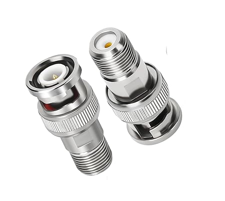 BNC Male to F-Type Female RF Adapter (Pack of 2)