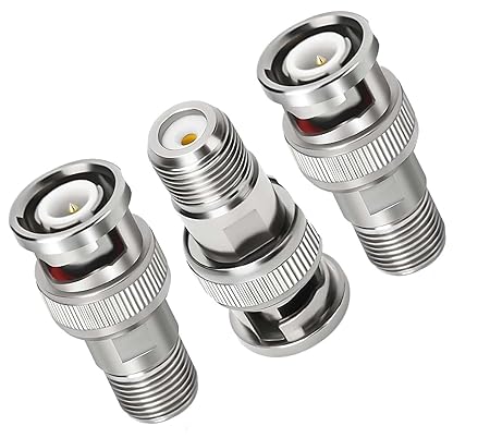 BNC Male to F-Type Female RF Adapter (Pack of 3)