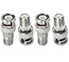 BNC Male to F-Type Female RF Coax Adapter - Pack - 4