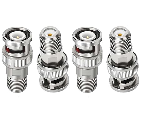 BNC Male to F-Type Female RF Adapter (Pack of 4)