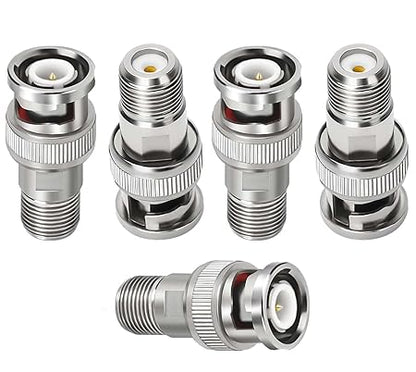 BNC Male to F-Type Female RF Adapter (Pack of 5)