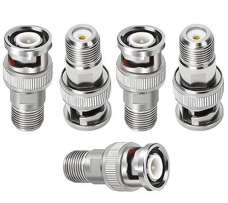 BNC Male to F-Type Female RF Adapter (Pack of 5)