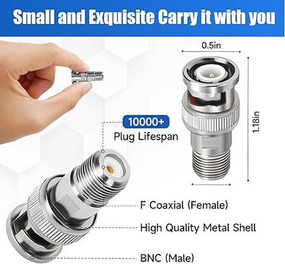 BNC Male to F-Type Female RF Adapter (Pack of 5)
