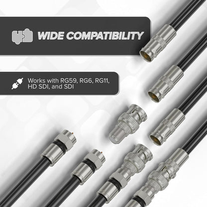 BNC Male to F-Type Female RF Adapter (Pack of 5)