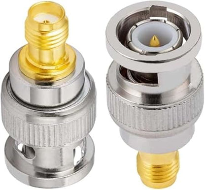 BNC Male to SMA Female RF Connector Adapter (Pack of 2) – Coaxial Adapter
