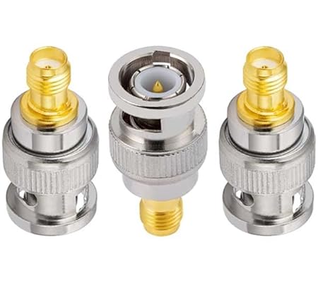 BNC Male to SMA Female RF Connector Adapter (Pack of 3) – Coaxial Adapter