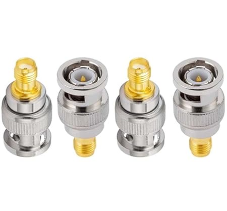 BNC Male to SMA Female RF Connector Adapter (Pack of 4) – Coaxial Adapter
