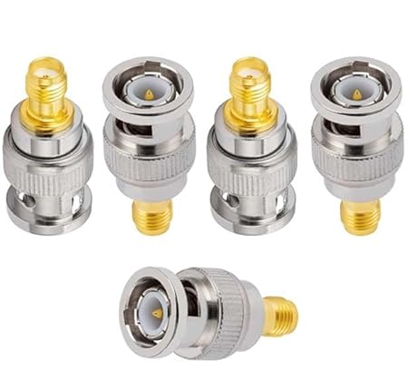 BNC Male to SMA Female RF Connector Adapter (Pack of 5) – Coaxial Adapter