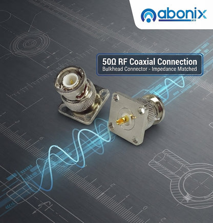 Abonix BNC Male 4 Holes Flange Panel Mount Solder Post Plug Connector -Pack -2