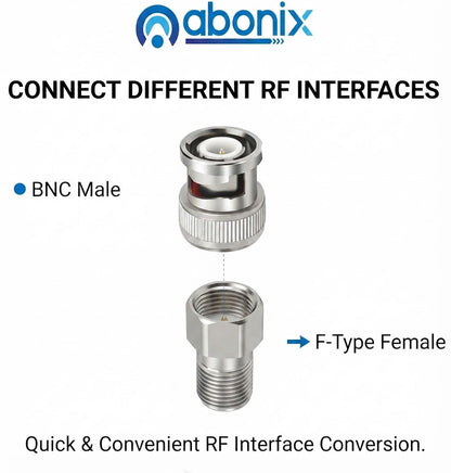 BNC Male to F-Type Female RF Coax Adapter - Pack - 4
