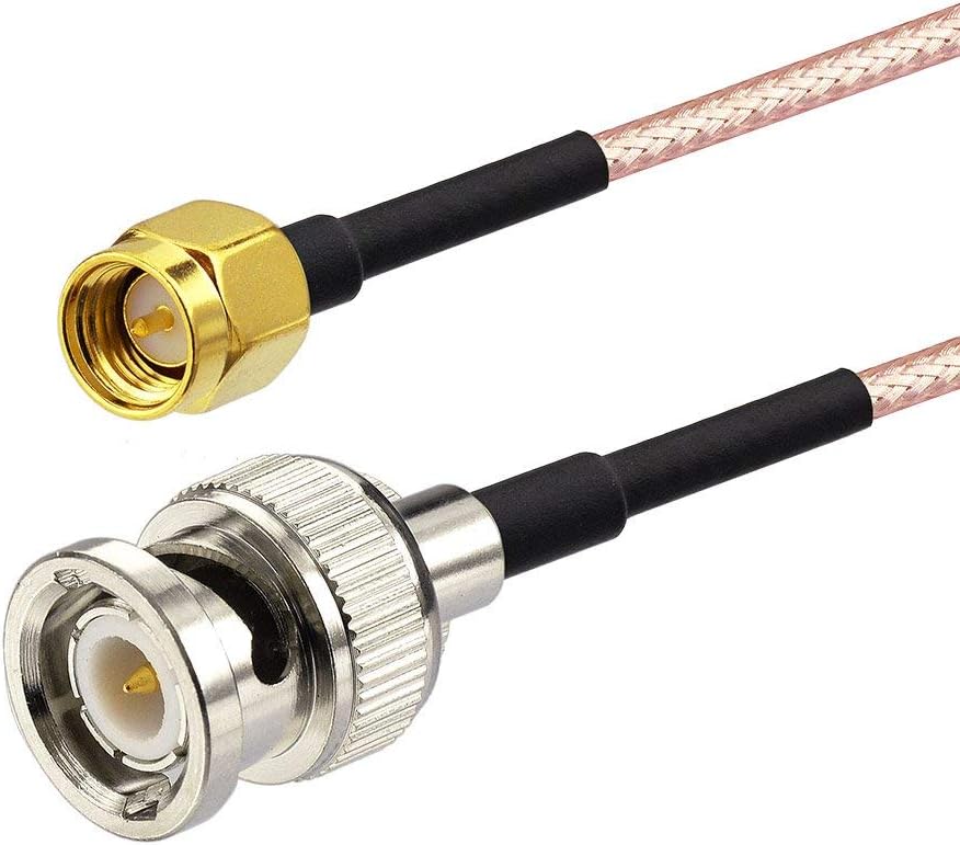 ABONIX RG316 SMA Male to BNC Male RF Coaxial Cable 3FT (1 M), Pack- 1