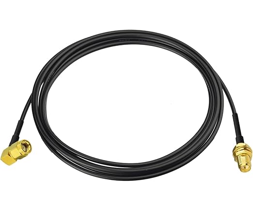 RP-SMA Male to RP-SMA Female Right Angle Extension Cable (3 Meter / 10ft) -Pack -1