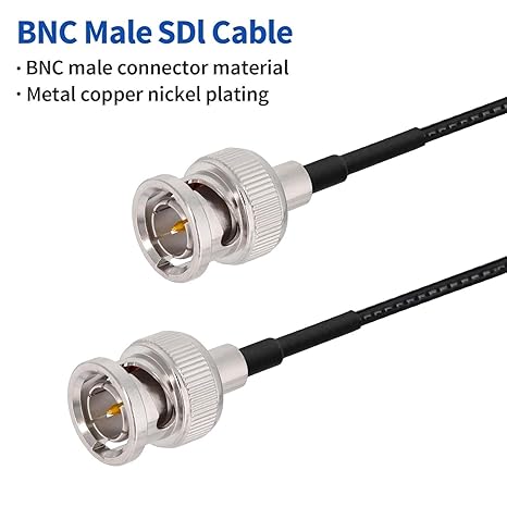 BNC Male to BNC Male Low Loss RG174 RF Coaxial Antenna Extension Cable 1 Meter (3.28FT) -Pack -1
