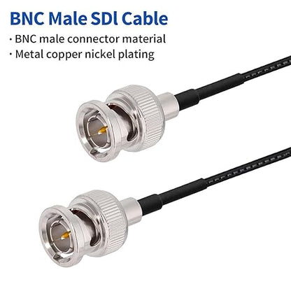 BNC Male to BNC Male Low Loss RG174 RF Coaxial Antenna Extension Cable 1 Meter (3.28FT) -Pack -1