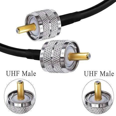 RG58 UHF Male to SMA Male Coaxial Jumper Cable 15 M (49.2 ft) Low Loss Extension Cable (Pack of 1)