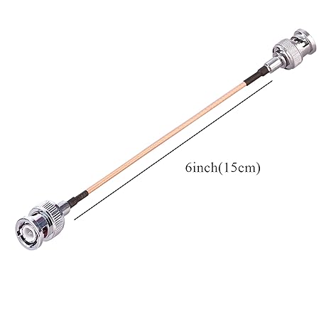 RG316 BNC Male to BNC Male 6inch(15cm) Coaxial Cable -Pack -1