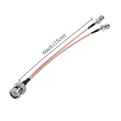 RG316BNC Male to Dual BNC Female 6inch(15cm) Coaxial Cable -Pack -2