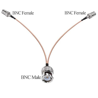 RG316BNC Male to Dual BNC Female 6inch(15cm) Coaxial Cable -Pack -2