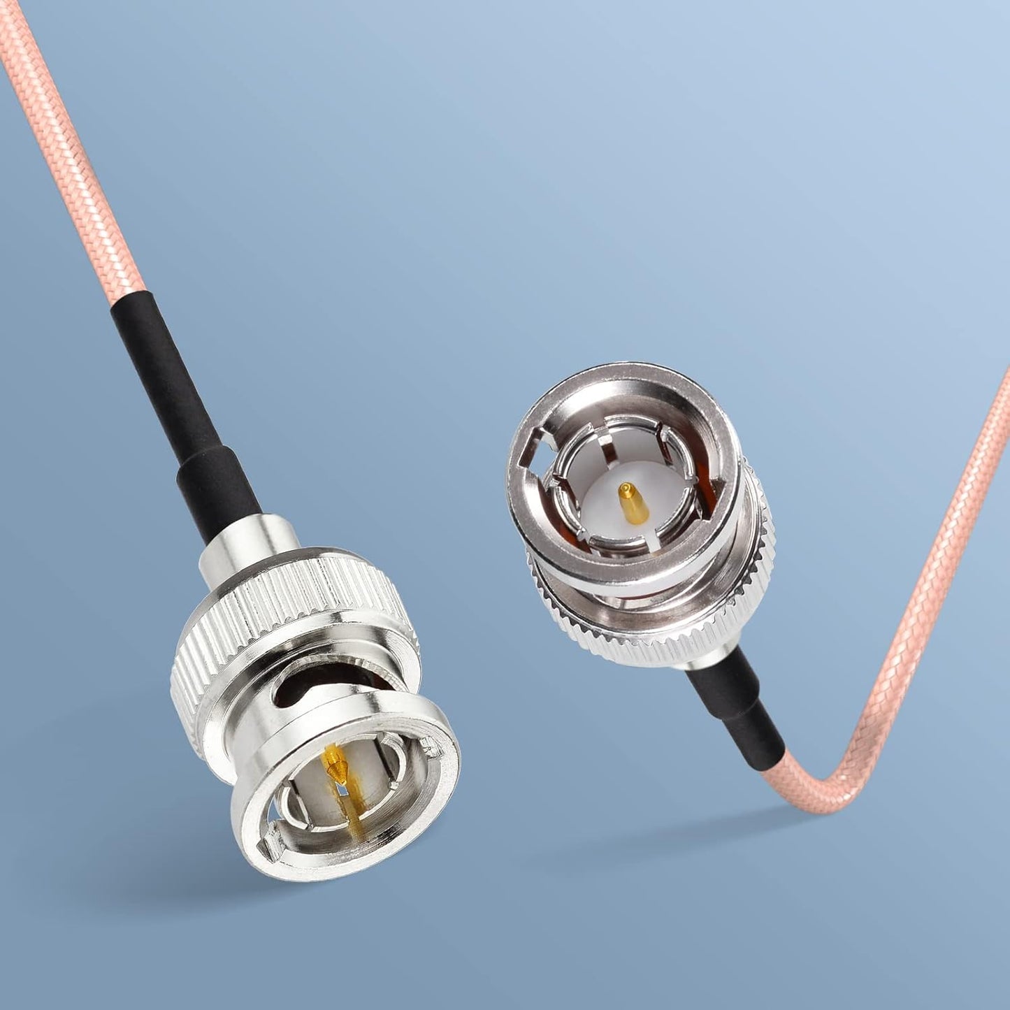ABONIX BNC Male to BNC Male RG178 Video Cable, 2FT 75 Ohm HD-SDI, Pack- 1