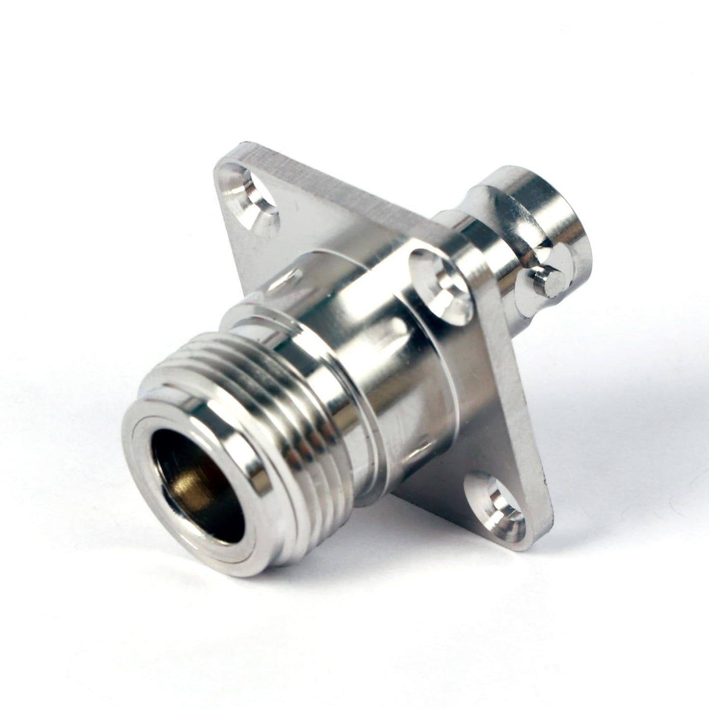 N Type Female to BNC Female 4 Hole Flange Panel Mount Adapter Connector (Pack of 2)