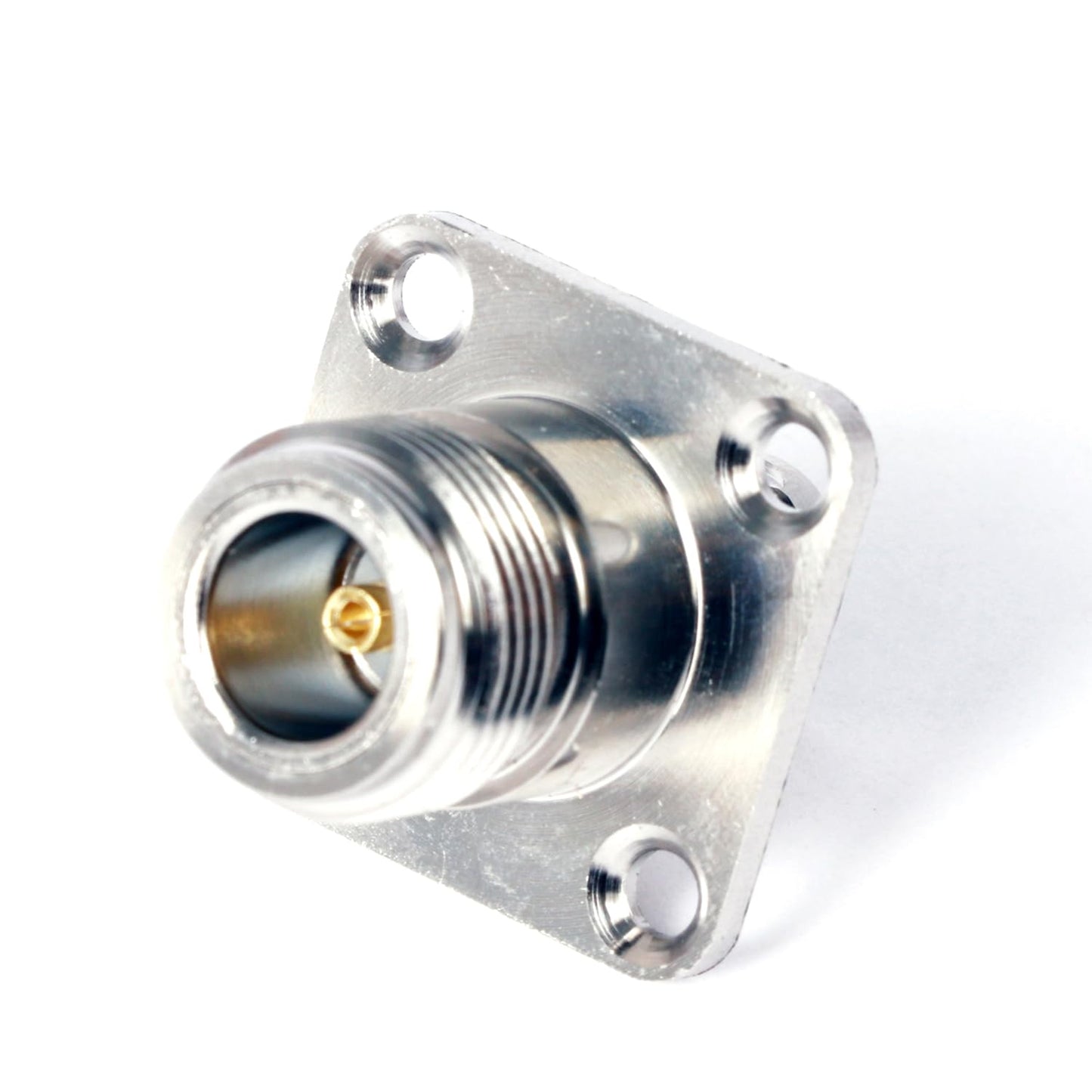 N Type Female to BNC Female 4 Hole Flange Panel Mount Adapter Connector (Pack of 2)