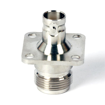 N Type Female to BNC Female 4 Hole Flange Panel Mount Adapter Connector (Pack of 2)