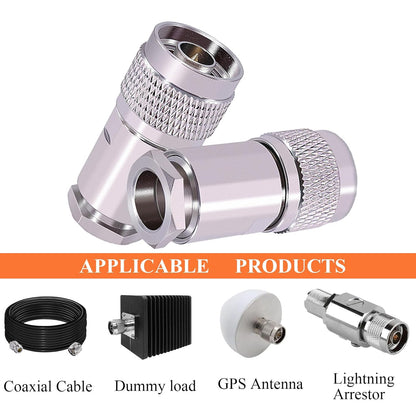 ABONIX N Male Connector Clamp for HLF400/LMR400 RF Connector Adapter- Pack-3