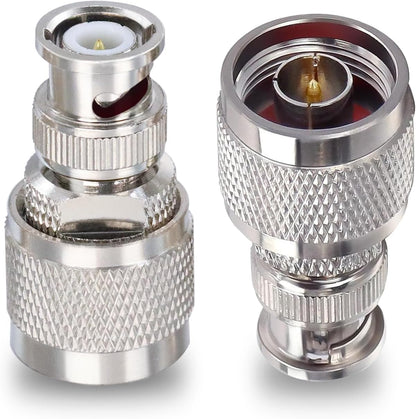 ABONIX BNC Male to N Male RF Coax Adapter Connector- Pack- 2