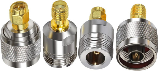 ABONIX N Male/Female to SMA Male/Female RF Coax Adapter Kit- Pack - 4
