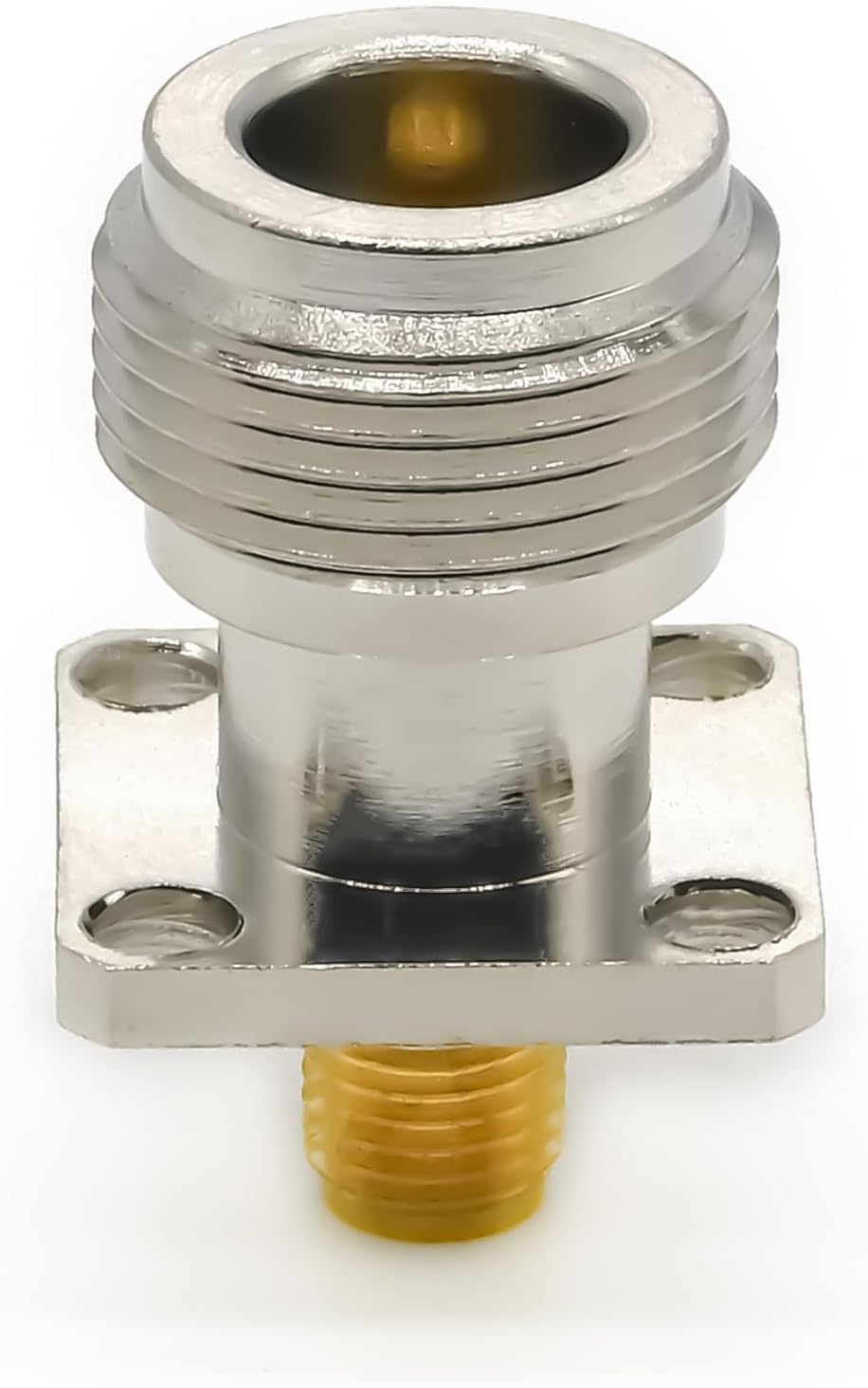 ABONIX N Female to SMA Female RF Panel Mount Adapter, 17.5mm Flange - Pack- 1