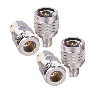 ABONIX N to F Adapter Kit 4 PCS, N Male to F Female RF Coaxial Connector Set