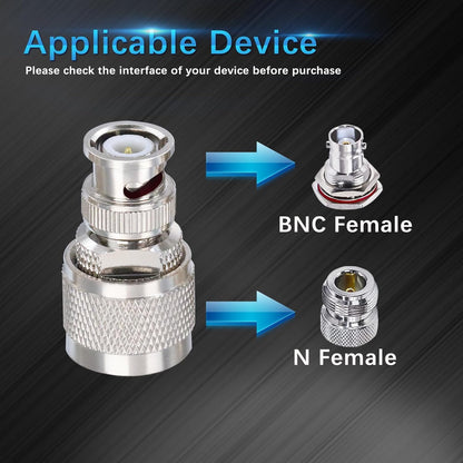 ABONIX BNC Male to N Male RF Coax Adapter Connector- Pack- 4