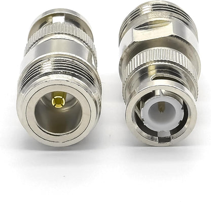 ABONIX N Female to BNC Male RF Connector Adapter, 50 Ohm - Pack- 2