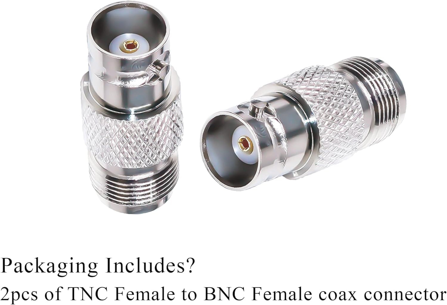 ABONIX BNC Female to TNC Female Coaxial Adapter for RF Equipment - Pack- 2