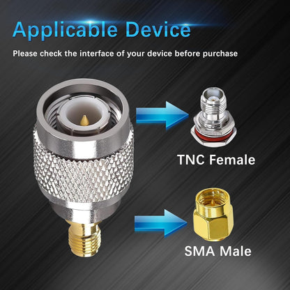 ABONIX SMA Female to TNC Male RF Adapter, Coaxial Connector- Pack- 2