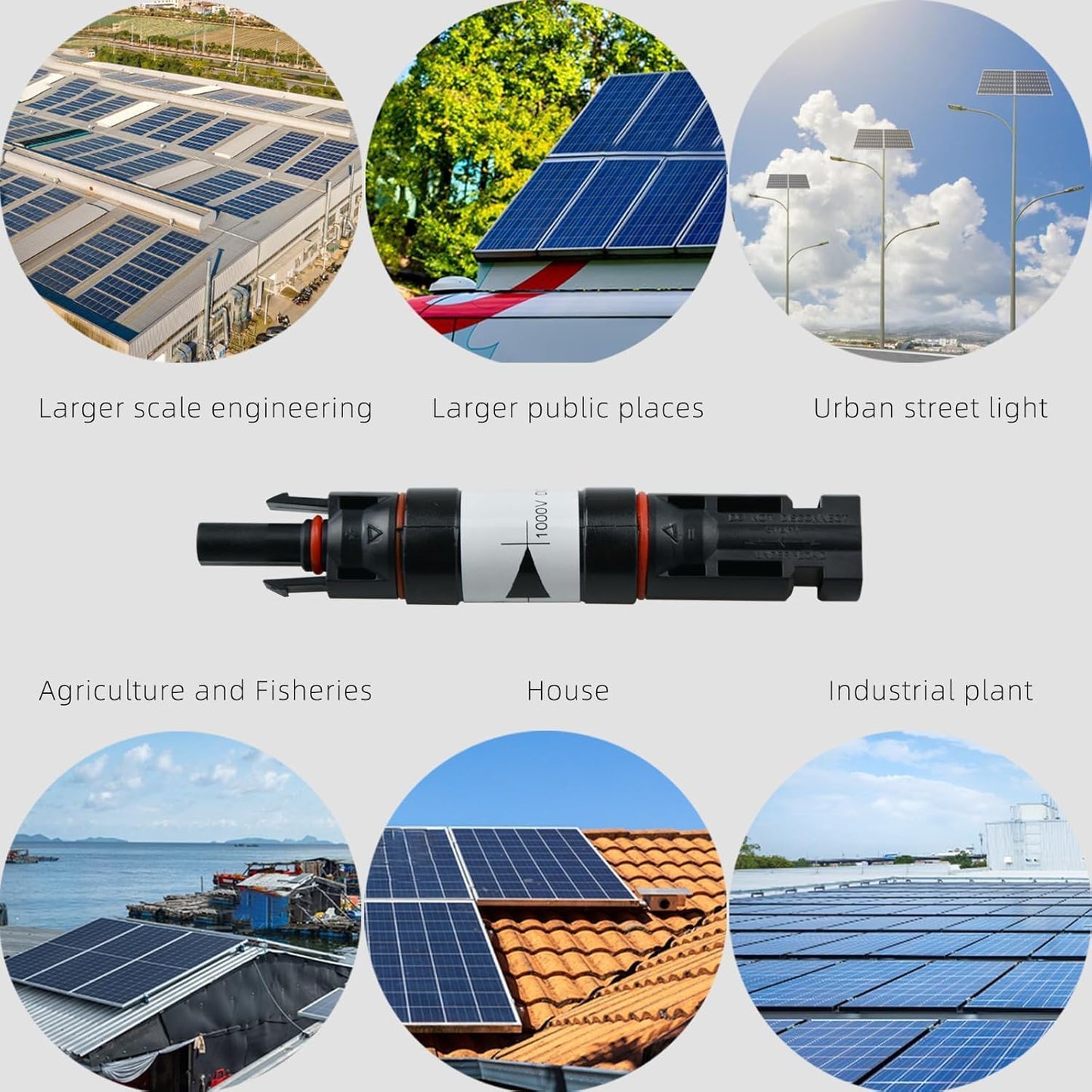 ABONIX 1000V 15A Solar PV Connector with Anti-Reverse Diode, MC4 Compatible Pack- 1