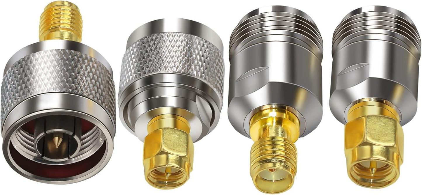ABONIX N Male/Female to SMA Male/Female RF Coax Adapter Kit- Pack - 4